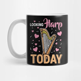 Harp Player Musician Harpist Instrument Looking Harp Today Mug